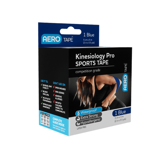 AEROTAPE Blue Kinesiology Pro Sports Tape - 5cm x 5m