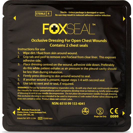 Celox Foxseal Chest Seal - Pack of 2