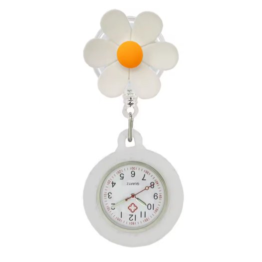 Flower Fob Watch White