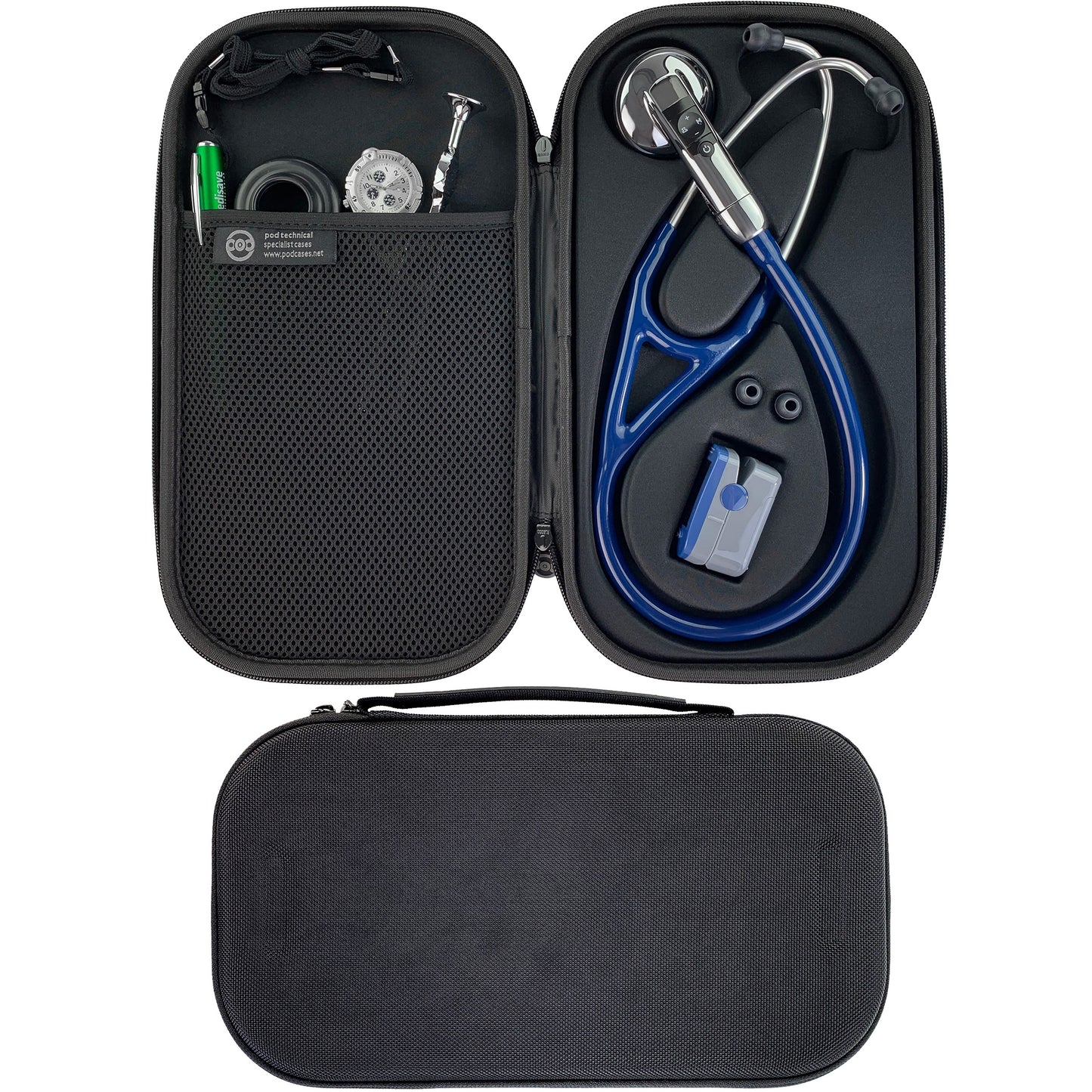 Pod Technical Cardiopod II Stethoscope Case for all Littmann Stethoscopes - All Black