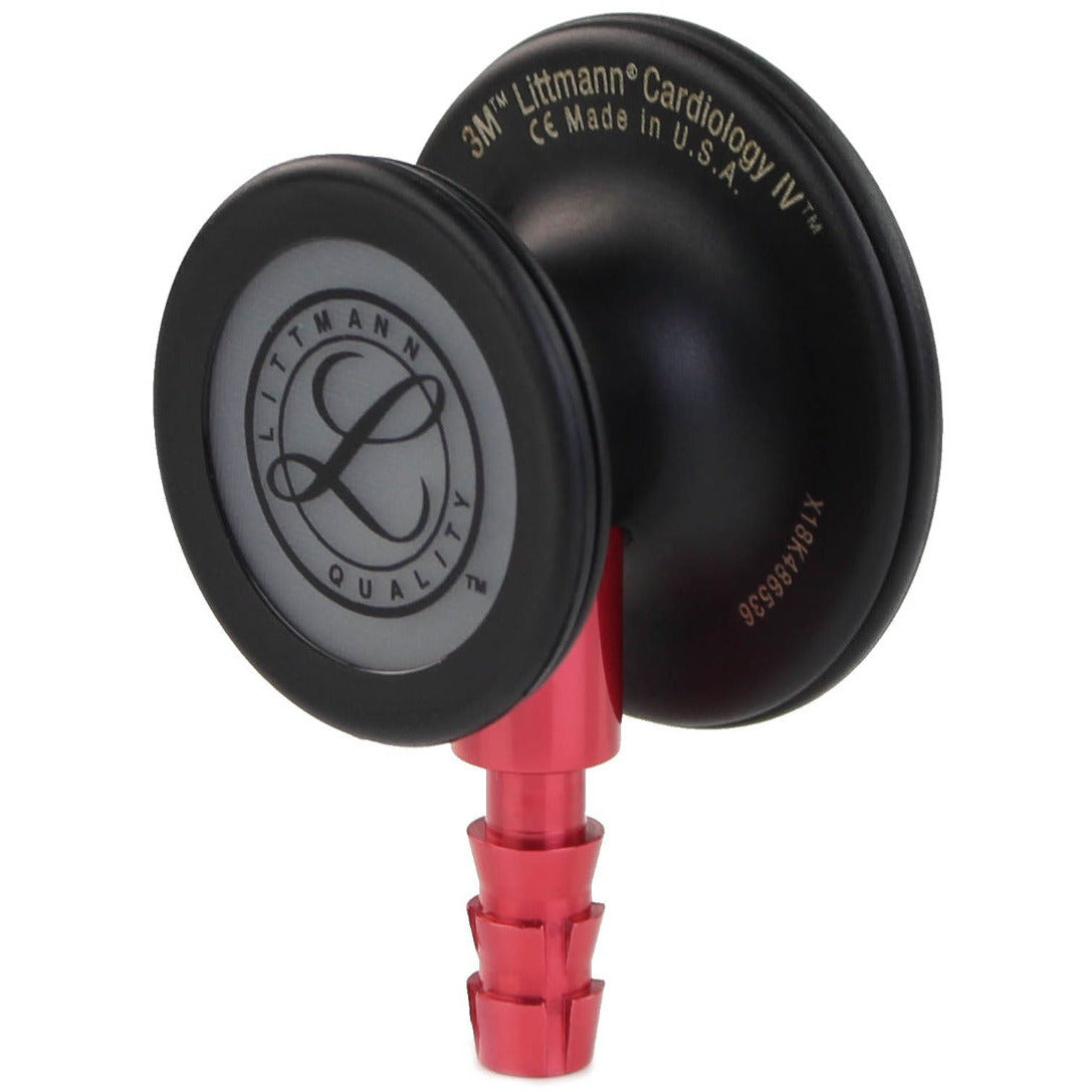 Littmann Cardiology IV Diagnostic Stethoscope: Black & Black - Red Stem 6200